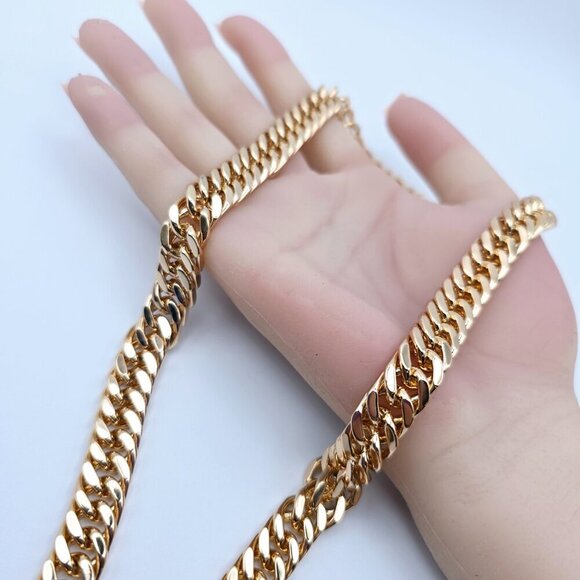 Bold Rose Gold Plated Cuban Chain Necklace – 60cm Premium Design, XPNL0095 - Picture 12 of 12